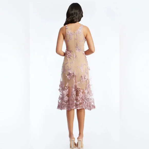 Dress the Population Audrey Embroidered Fit & Flare Dress - Picture 2 of 9